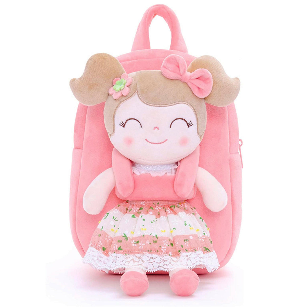Baby Girl Gift Toddler Backpack with Spring Girl Doll by Gloveleya.