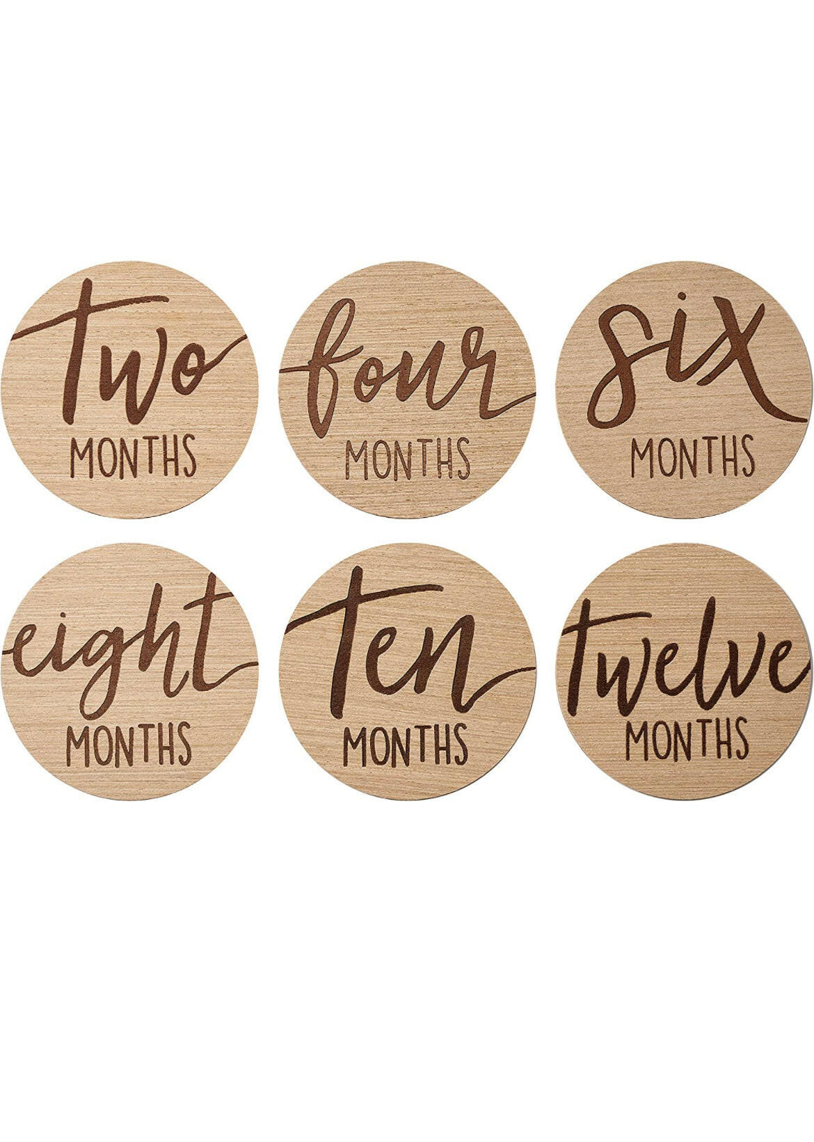 Baby Growth and Pregnancy Growth Cards, Wooden.