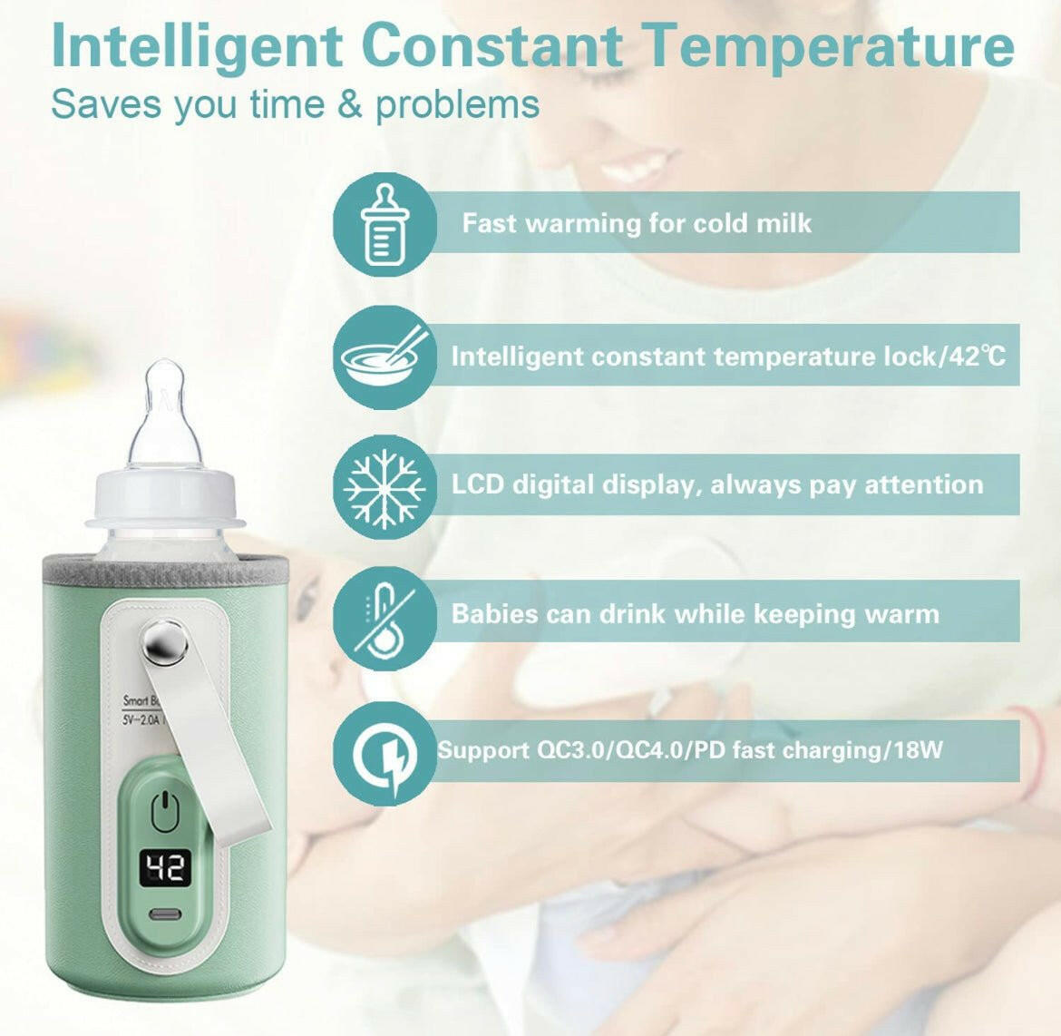 Portable Baby Bottle Warmer by  SOPEWOD, USB.