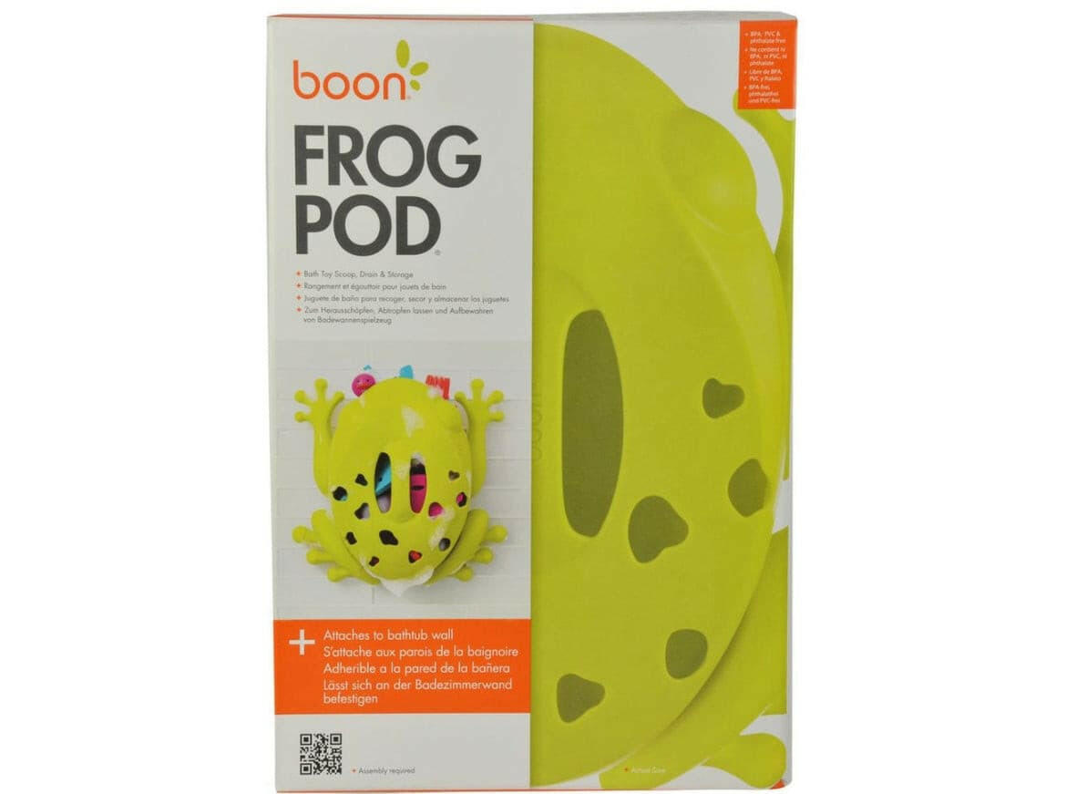 ‏Frog Pod Drain and Storage Bath Toy- Boon.