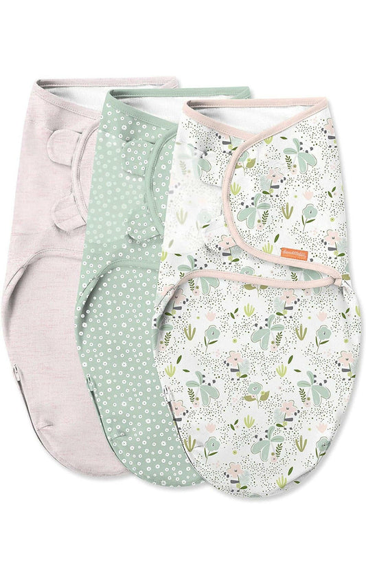 SwaddleMe Easy Change Swaddle(Peekaboo Panda) - Size Small/Medium, 0-3 Months, Pack of 3.