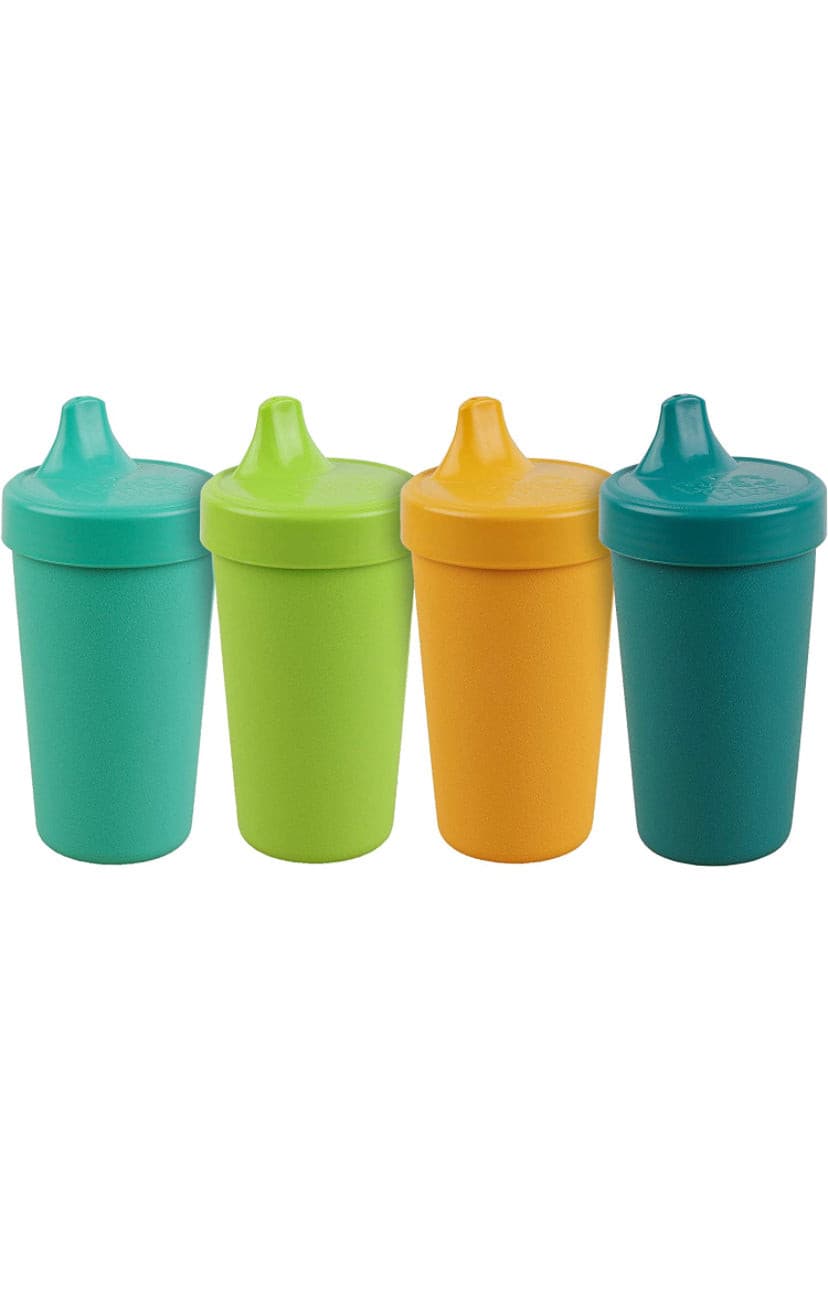 No Spill Sippy Cups - Blue/Yellow
