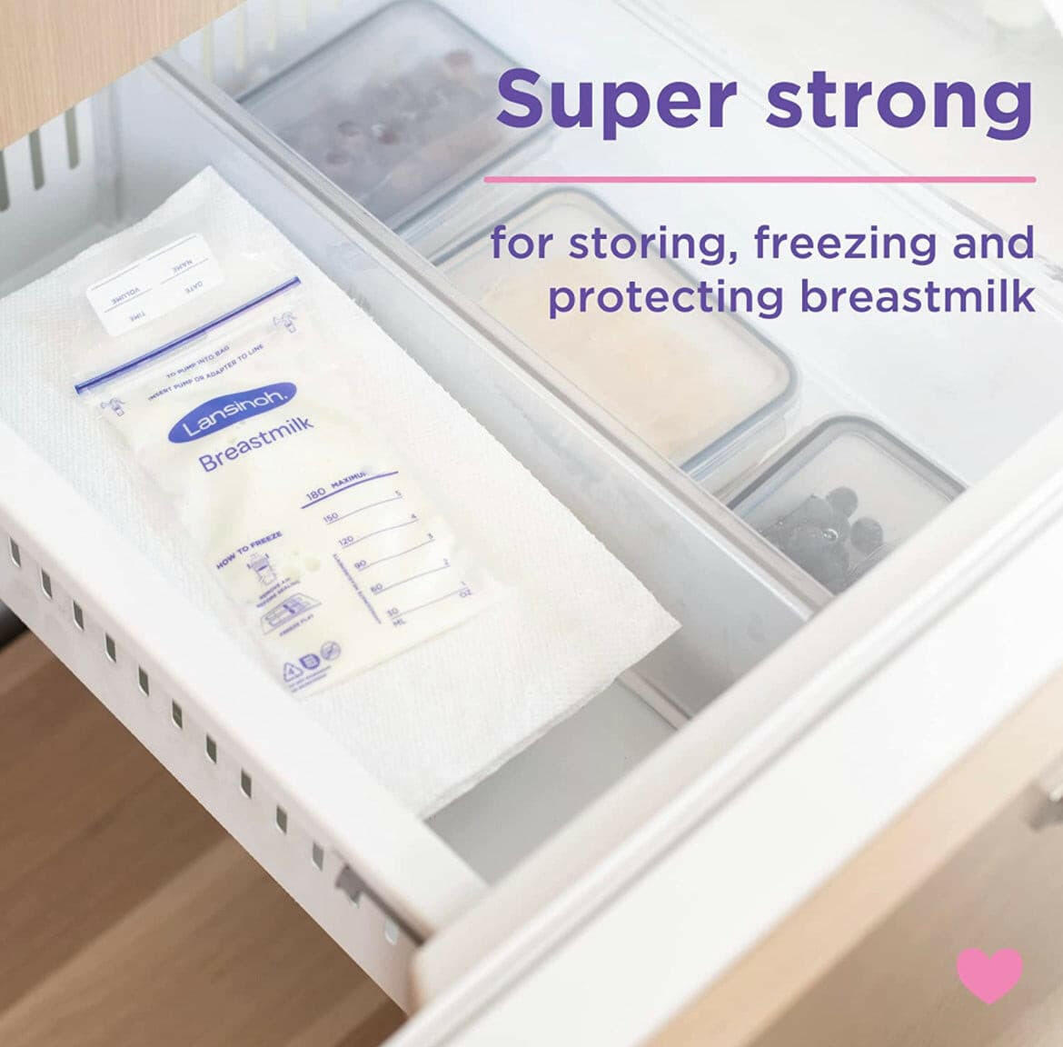 Breastmilk Storage Bags by Lansinoh, 200 Count.