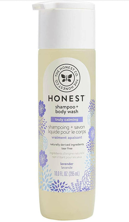 The Honest Company Truly Calming Lavender Shampoo + Body Wash, Tear Free Baby Shampoo , Naturally Derived Ingredients, Sulfate & Paraben Free Baby Wash, 10 Fl Oz.