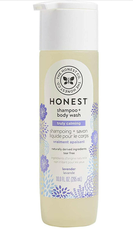 The Honest Company Truly Calming Lavender Shampoo + Body Wash, Tear Free Baby Shampoo , Naturally Derived Ingredients, Sulfate & Paraben Free Baby Wash, 10 Fl Oz.