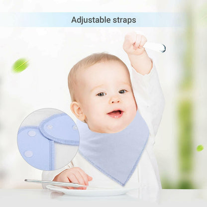 Baby Bibs 8 Pack Unisex Baby Bandana Drool Bibs for Boys & Girls Solid Colors.