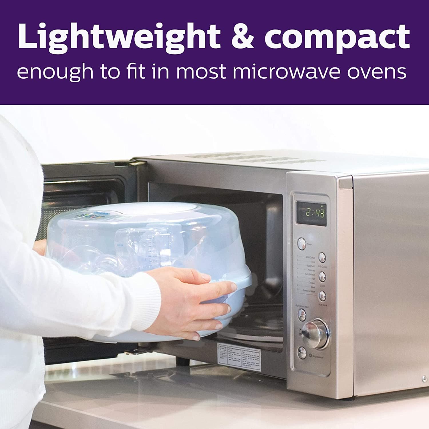 Philips Avent Microwave Steam Sterilizer for Baby Bottles.